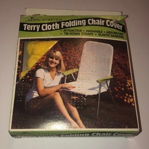 VINTAGE ARDEN CANNON STRETCH TERRY CLOTH Yellow Lawn Chair Cover